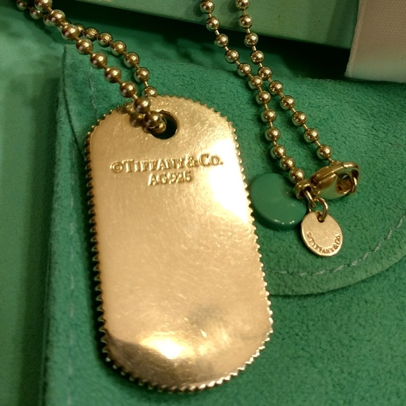 tiffany dog tag gold
